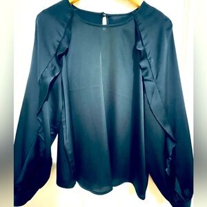 BLOUSE in Royal Blue with ruffles